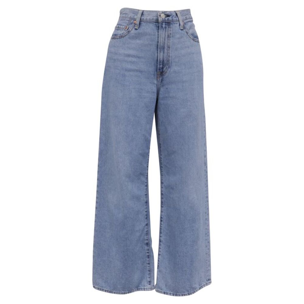 Levi's High-Rise Wide-Leg Jeans in Blue Cotton